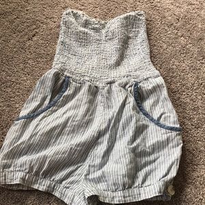 strapless romper